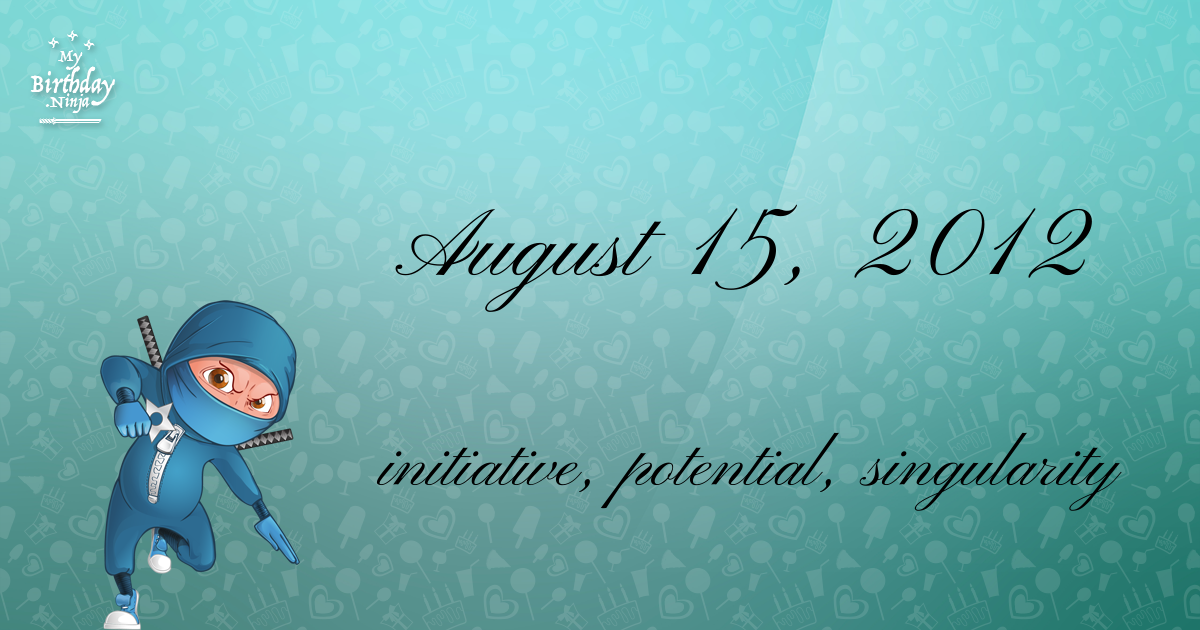 August 15, 2012 Birthday Ninja Poster
