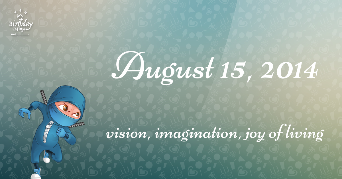 August 15, 2014 Birthday Ninja Poster