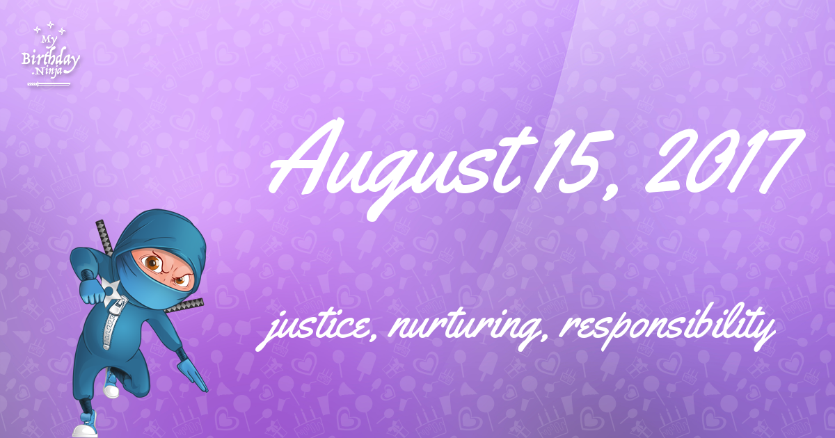 August 15, 2017 Birthday Ninja Poster