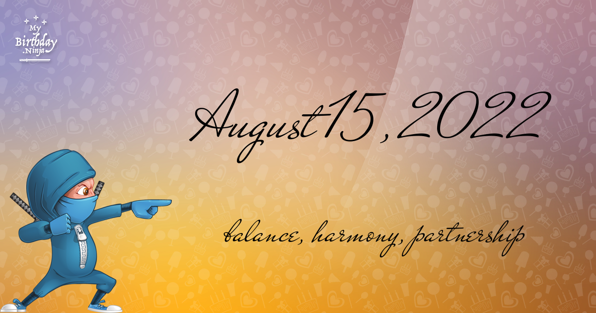August 15, 2022 Birthday Ninja Poster