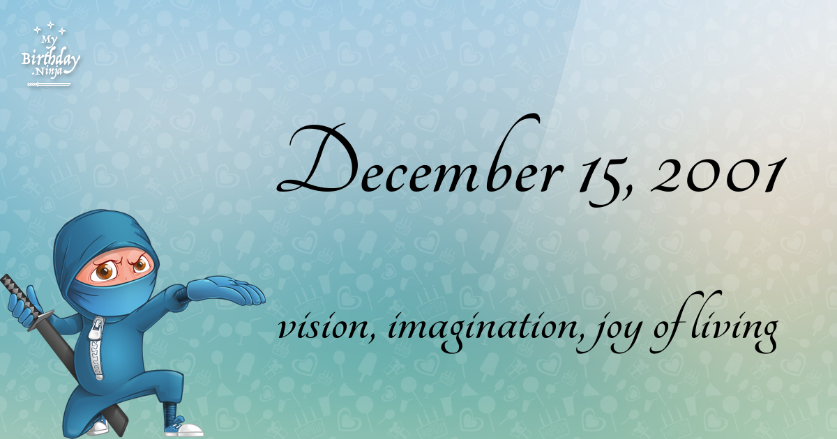 December 15, 2001 Birthday Ninja Poster