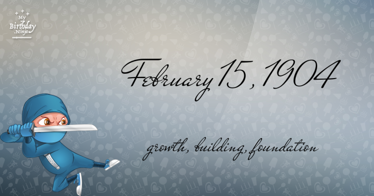 February 15, 1904 Birthday Ninja