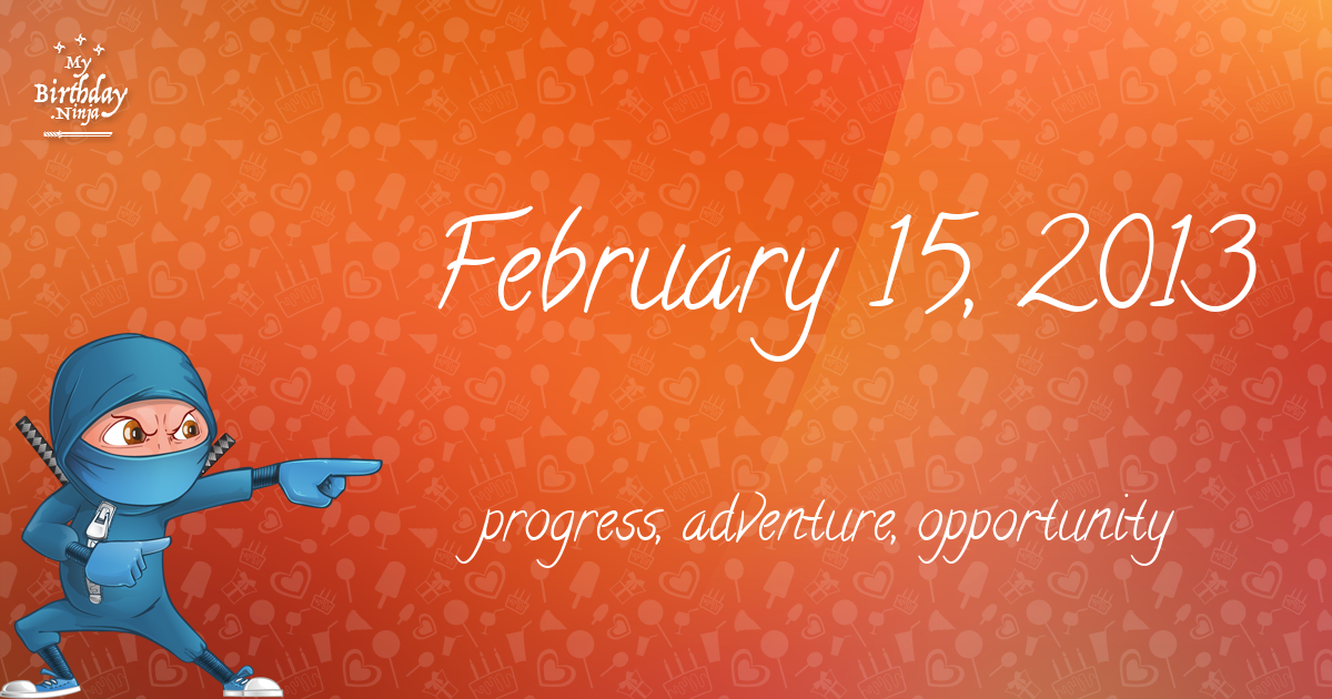 February 15, 2013 Birthday Ninja Poster