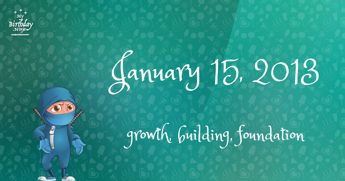 January 15, 2013 Birthday Ninja Poster