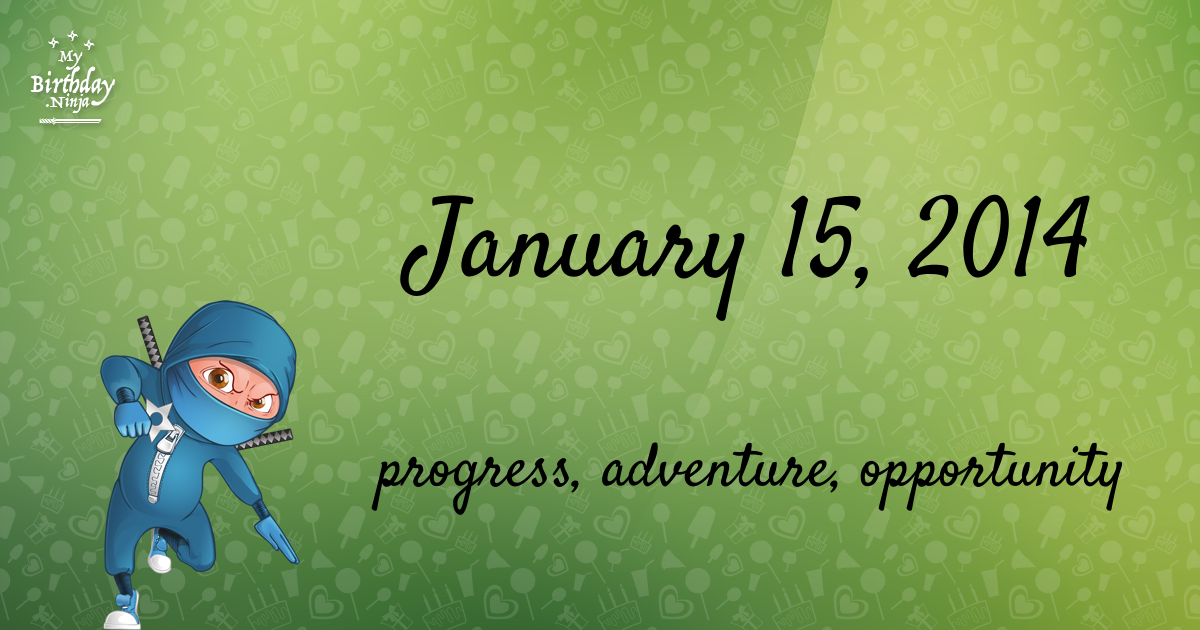 January 15, 2014 Birthday Ninja Poster