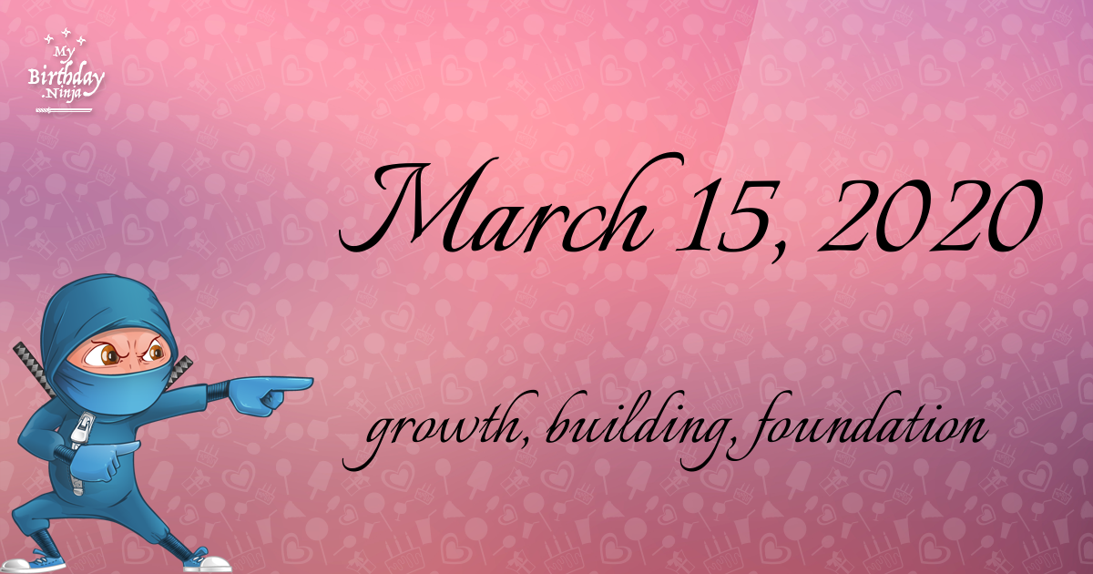 March 15, 2020 Birthday Ninja Poster