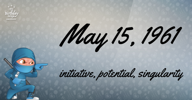 May 15, 1961 Birthday Ninja