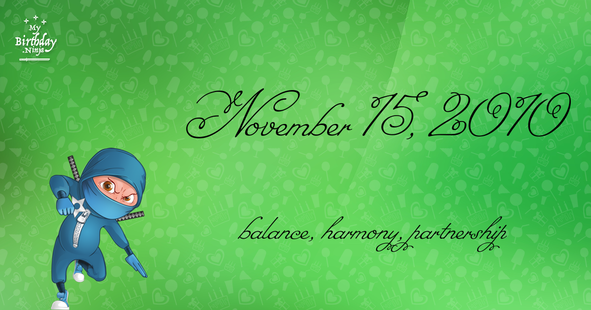 November 15, 2010 Birthday Ninja Poster
