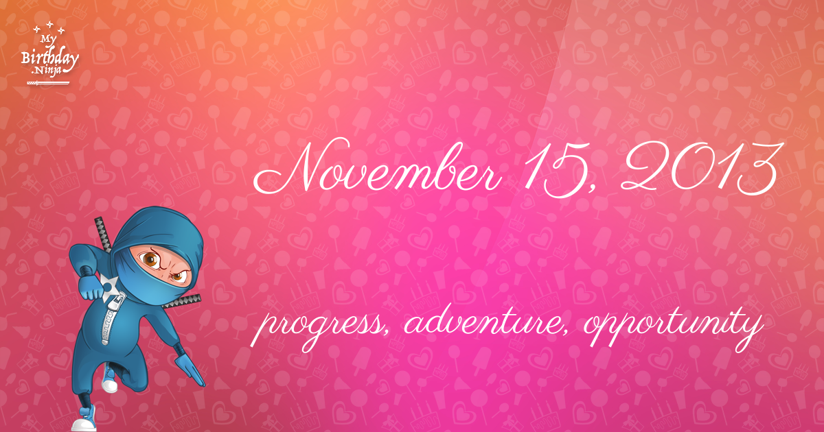 November 15, 2013 Birthday Ninja Poster