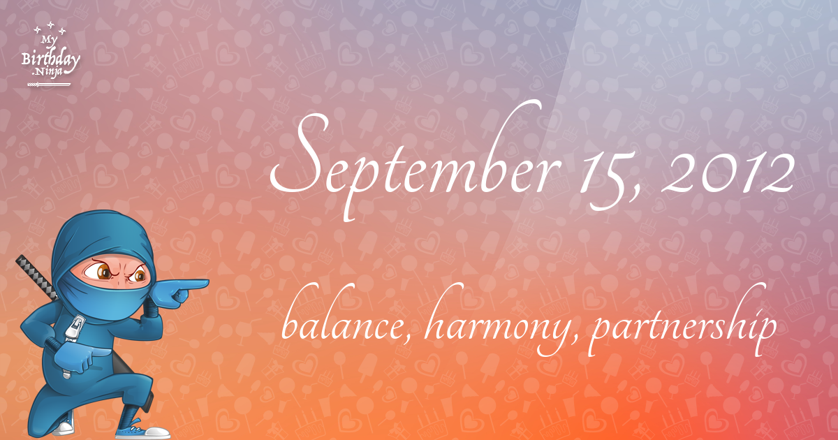 September 15, 2012 Birthday Ninja Poster