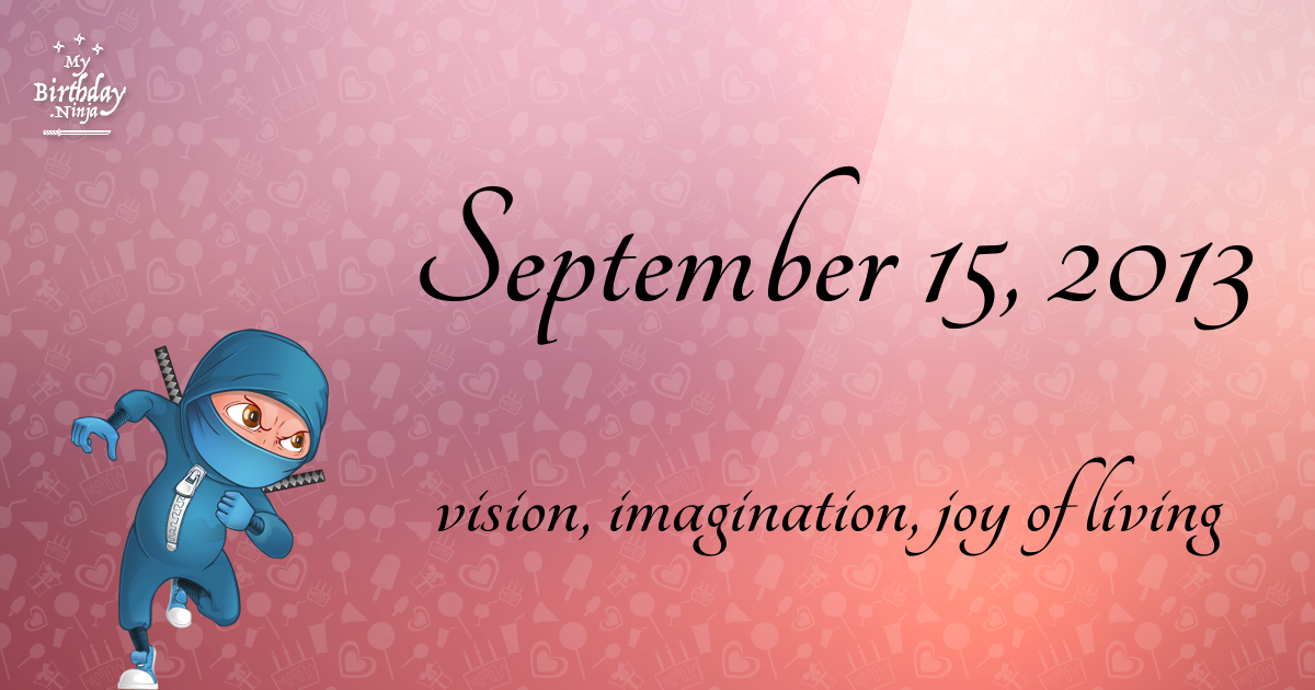 September 15, 2013 Birthday Ninja Poster
