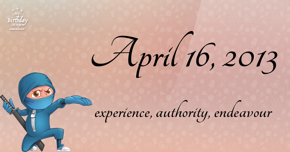 April 16, 2013 Birthday Ninja Poster