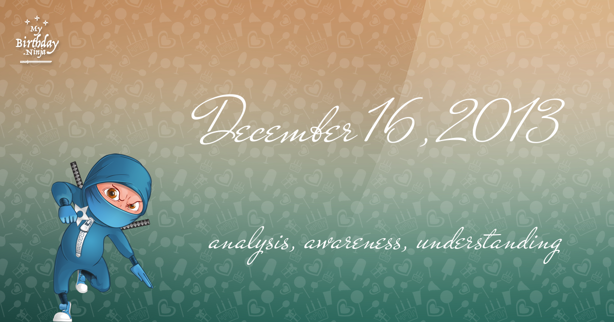 December 16, 2013 Birthday Ninja Poster