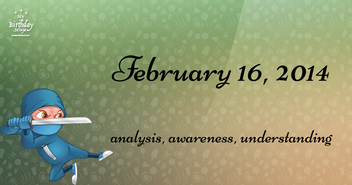 February 16, 2014 Birthday Ninja Poster