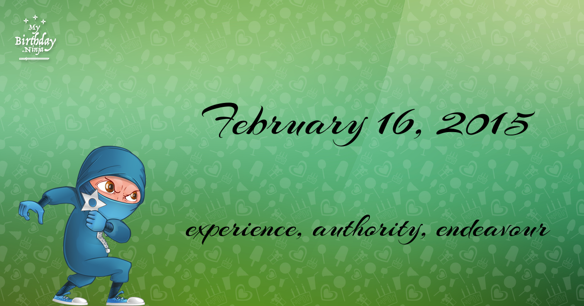 February 16, 2015 Birthday Ninja Poster