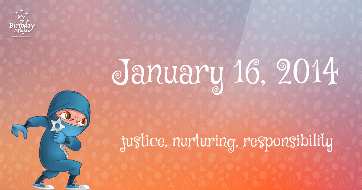 January 16, 2014 Birthday Ninja Poster