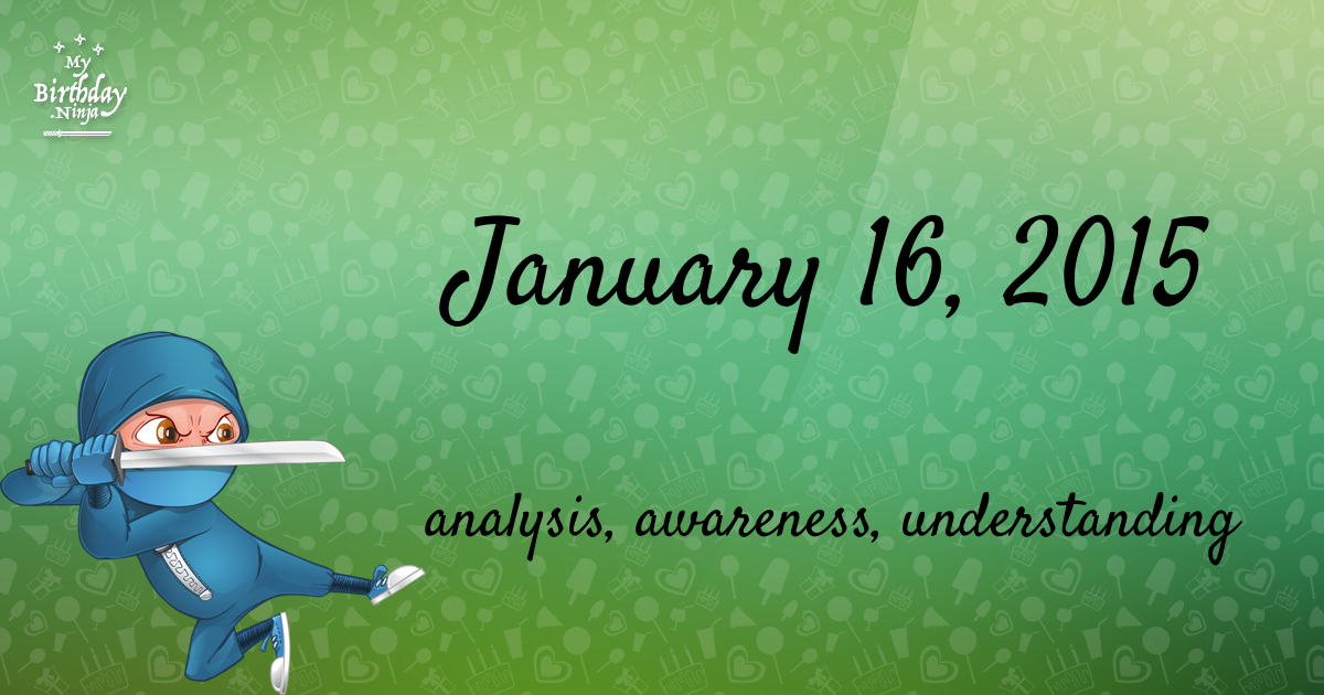 January 16, 2015 Birthday Ninja Poster
