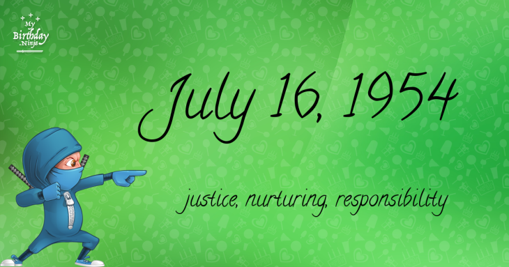 July 16, 1954 Birthday Ninja