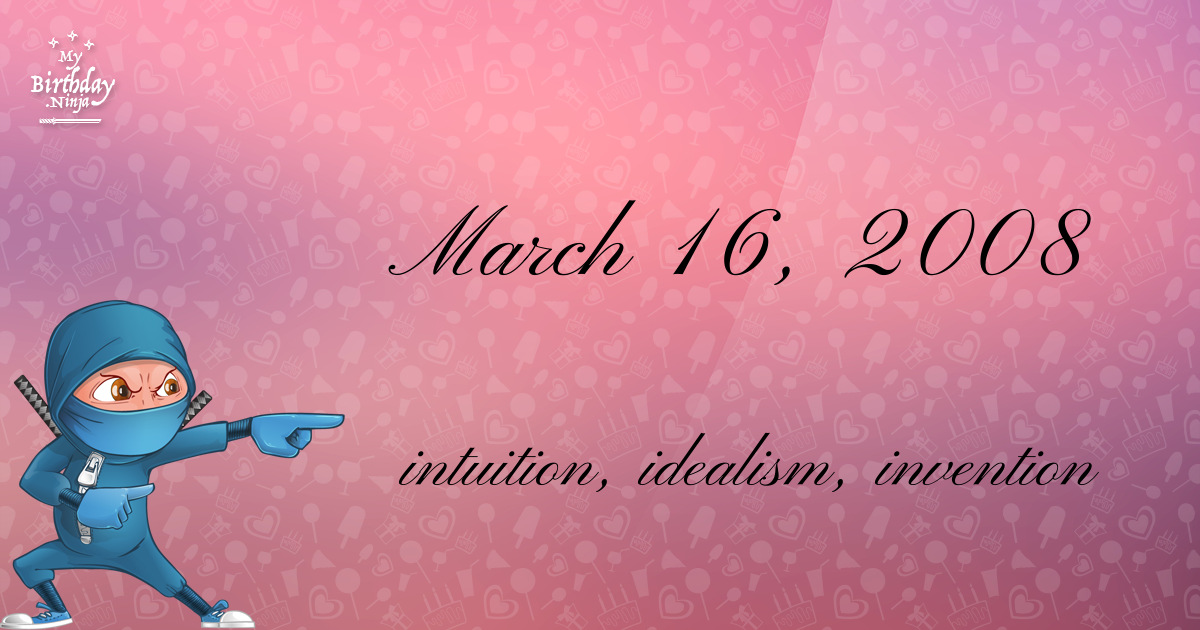 March 16, 2008 Birthday Ninja Poster
