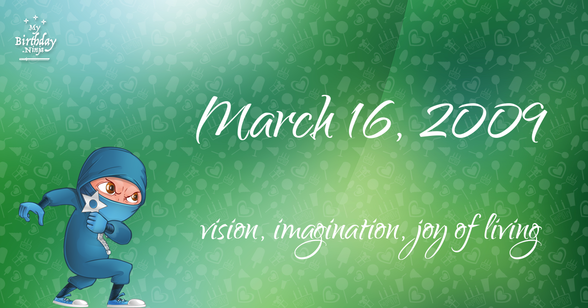 March 16, 2009 Birthday Ninja Poster