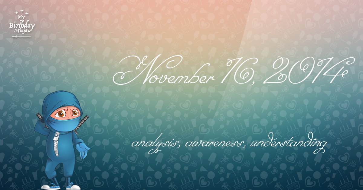 November 16, 2014 Birthday Ninja Poster