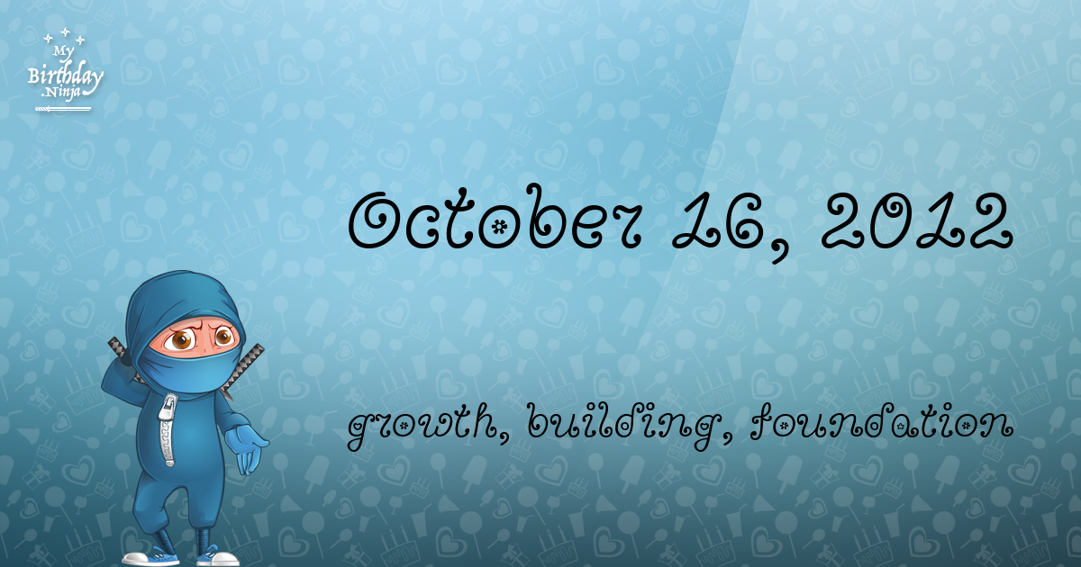 October 16, 2012 Birthday Ninja Poster