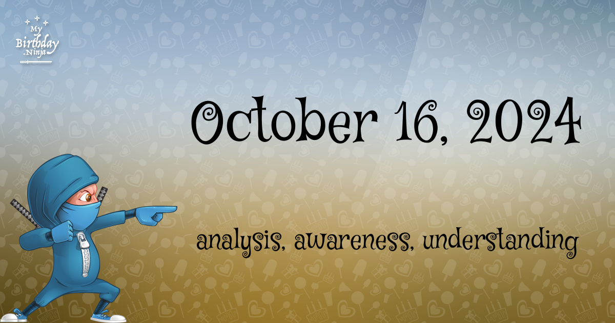 October 16, 2024 Birthday Ninja Poster