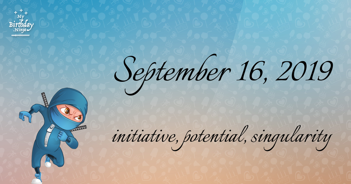 September 16, 2019 Birthday Ninja Poster
