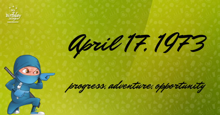 April 17, 1973 Birthday Ninja