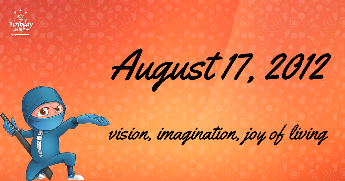 August 17, 2012 Birthday Ninja Poster