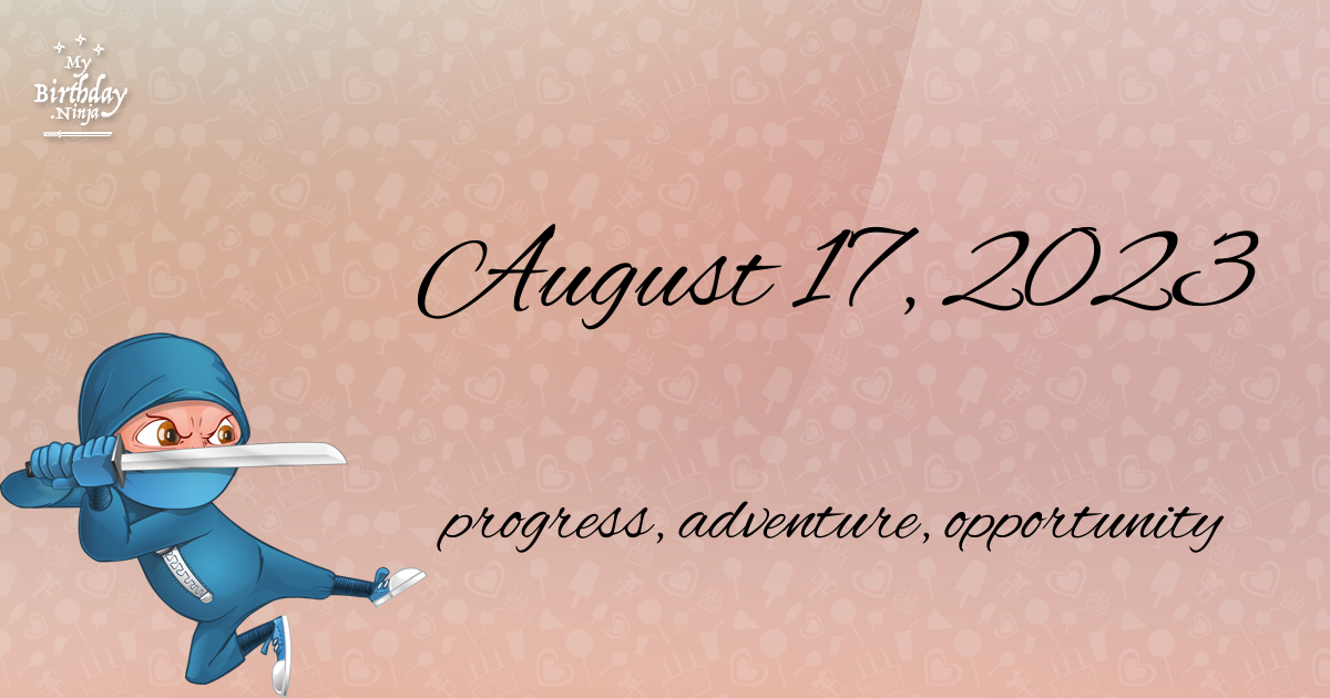 August 17, 2023 Birthday Ninja Poster