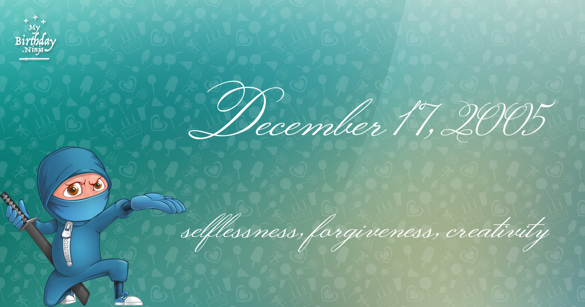 December 17, 2005 Birthday Ninja Poster