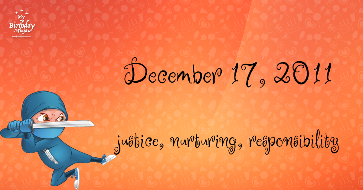 December 17, 2011 Birthday Ninja Poster