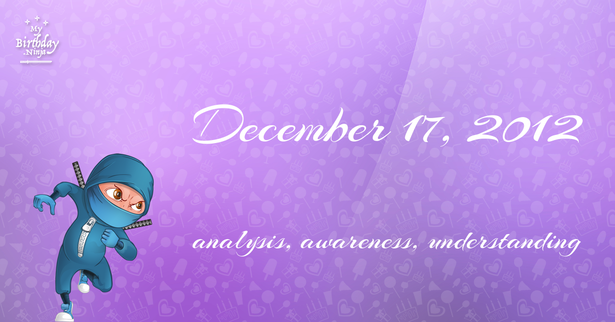 December 17, 2012 Birthday Ninja Poster