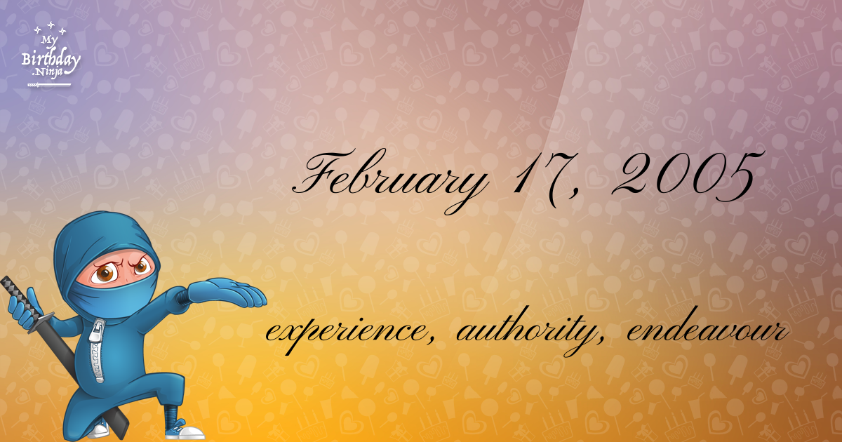 February 17, 2005 Birthday Ninja Poster