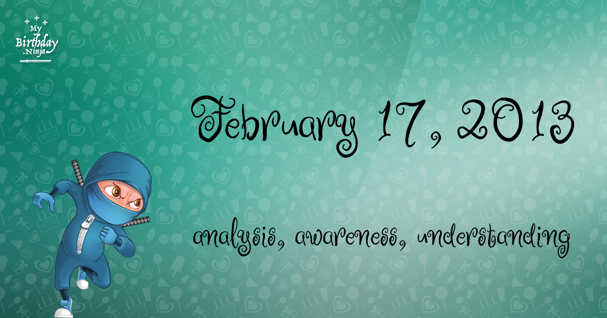 February 17, 2013 Birthday Ninja Poster