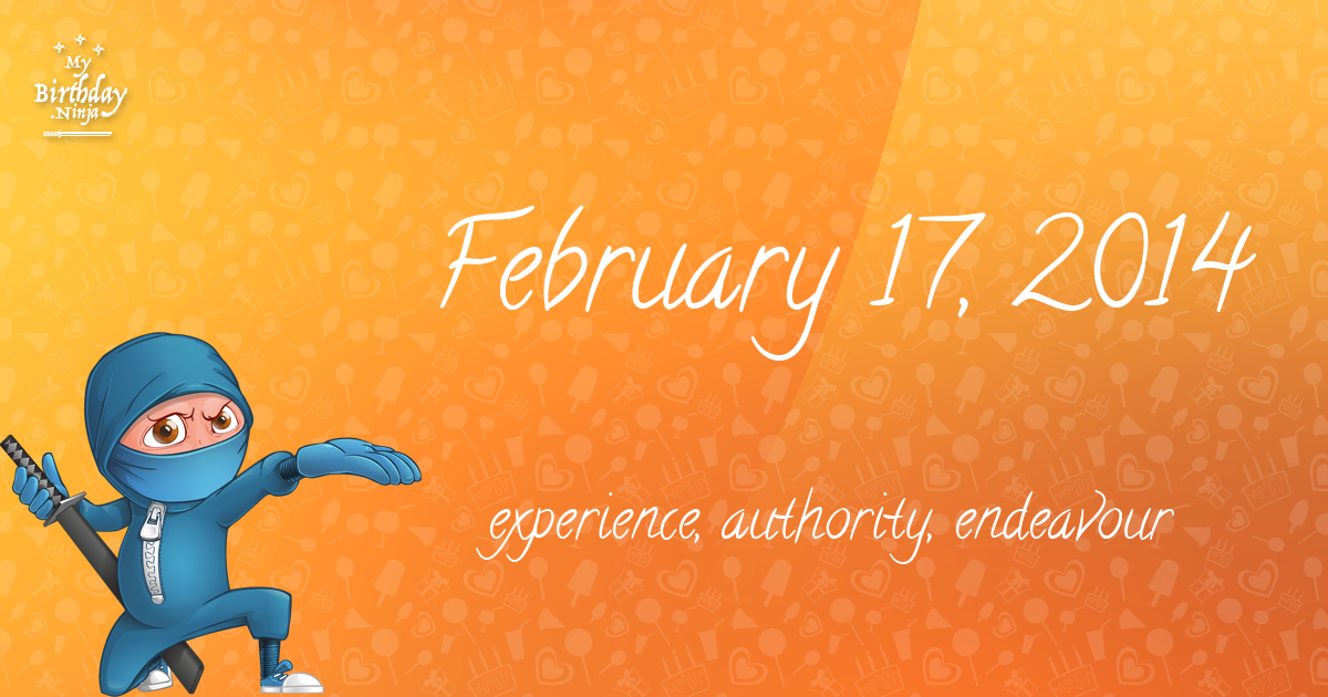 February 17, 2014 Birthday Ninja Poster