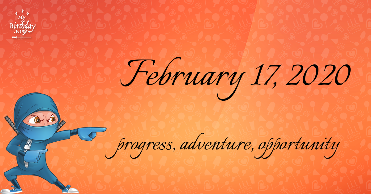 February 17, 2020 Birthday Ninja Poster