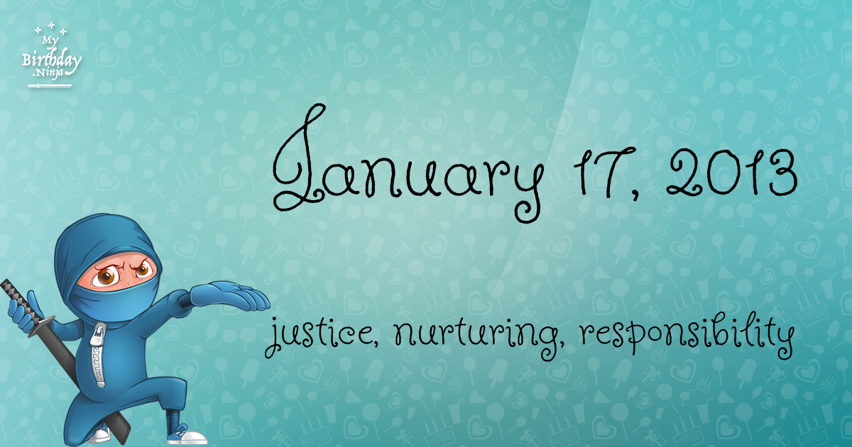 January 17, 2013 Birthday Ninja Poster