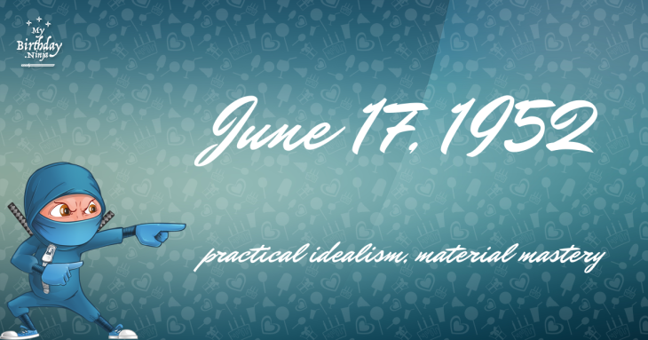June 17, 1952 Birthday Ninja