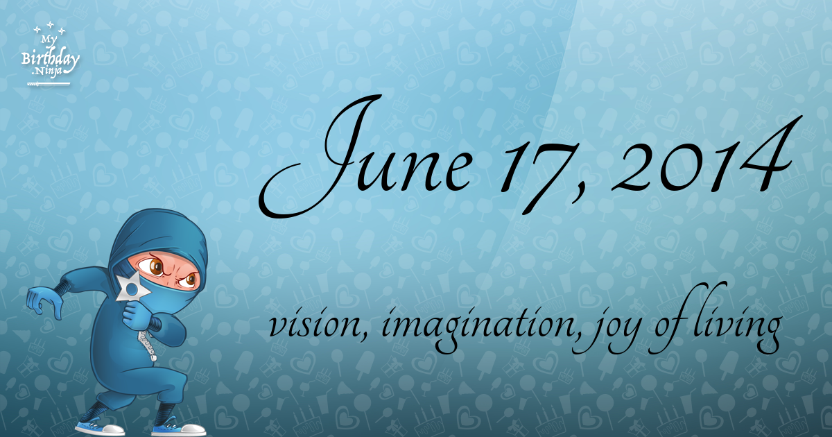June 17, 2014 Birthday Ninja Poster