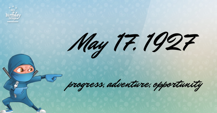 May 17, 1927 Birthday Ninja