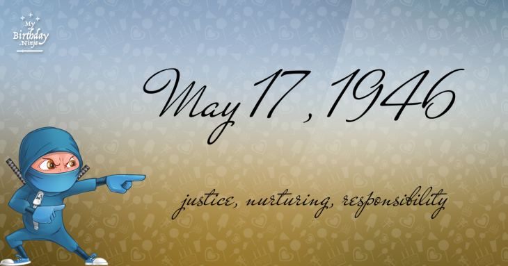 May 17, 1946 Birthday Ninja