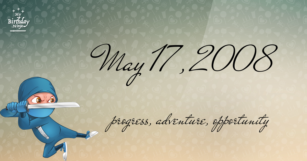 May 17, 2008 Birthday Ninja Poster
