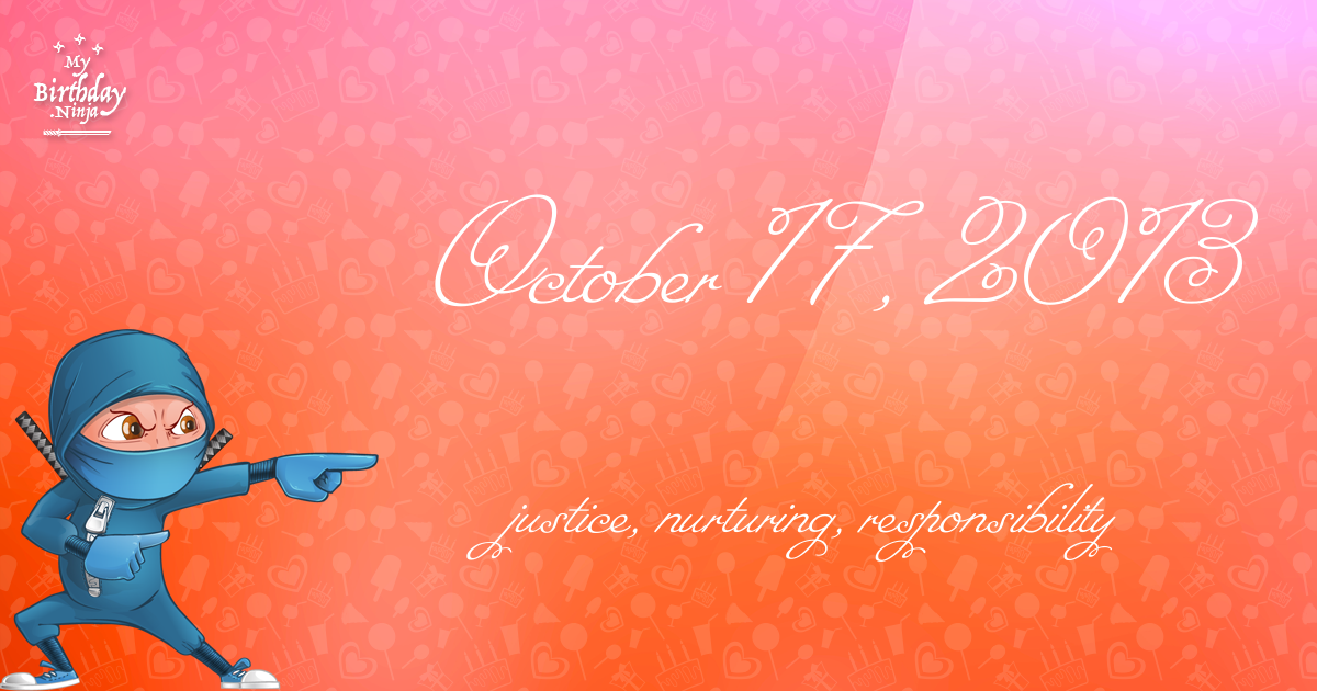 October 17, 2013 Birthday Ninja Poster