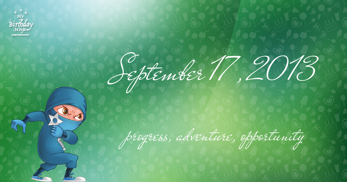 September 17, 2013 Birthday Ninja Poster