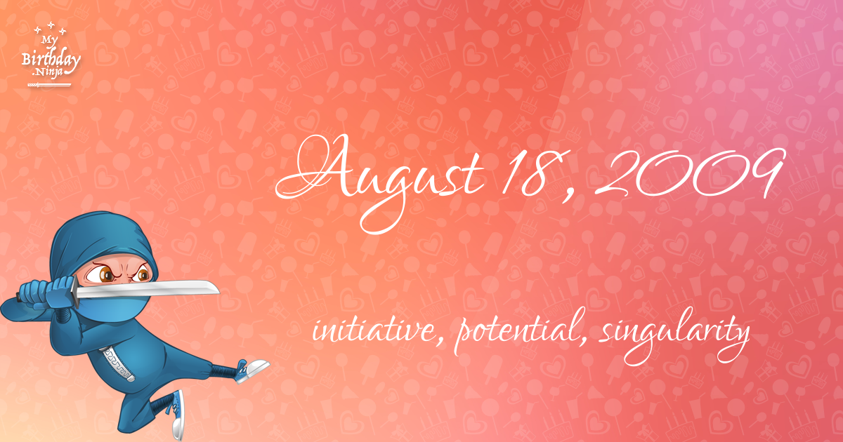 August 18, 2009 Birthday Ninja Poster