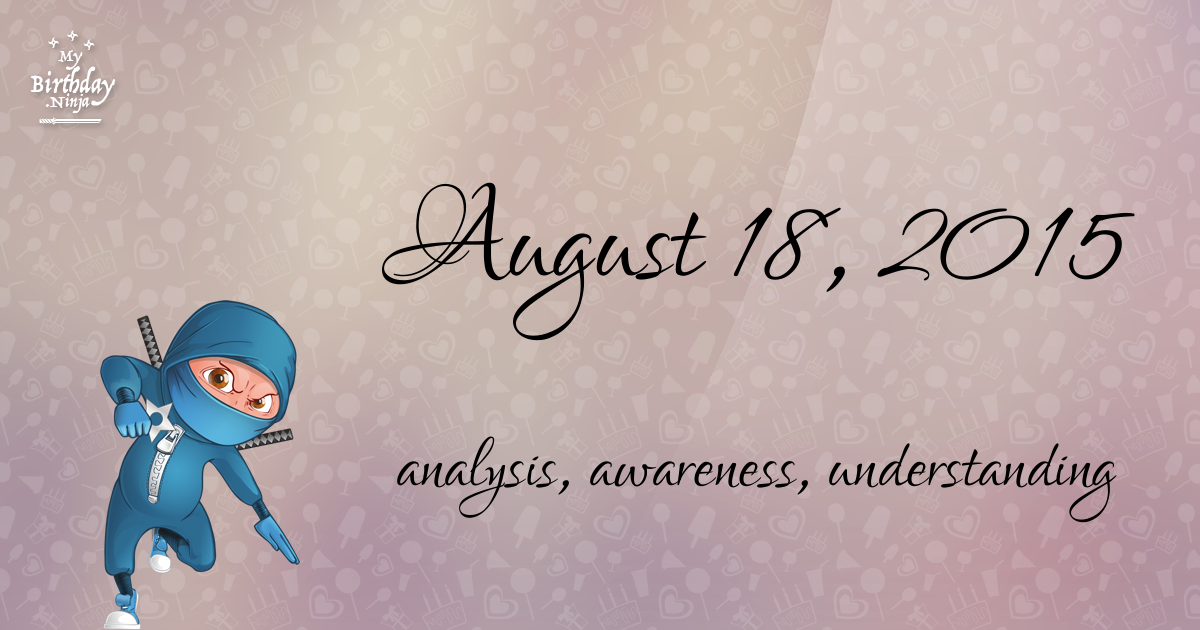 August 18, 2015 Birthday Ninja Poster