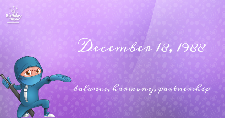 December 18, 1988 Birthday Ninja
