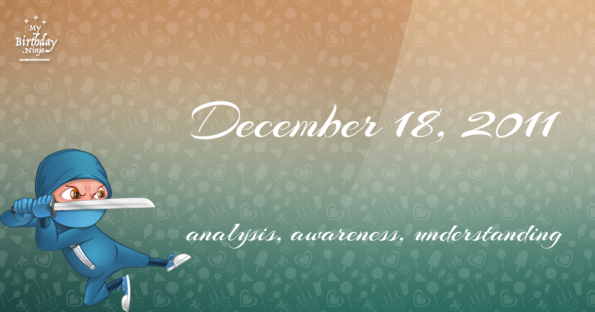 December 18, 2011 Birthday Ninja Poster